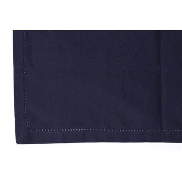 Dunroven House Dunroven House K818-N 60 x 84 Inch Hemstitch Tablecloth in Navy K818-N